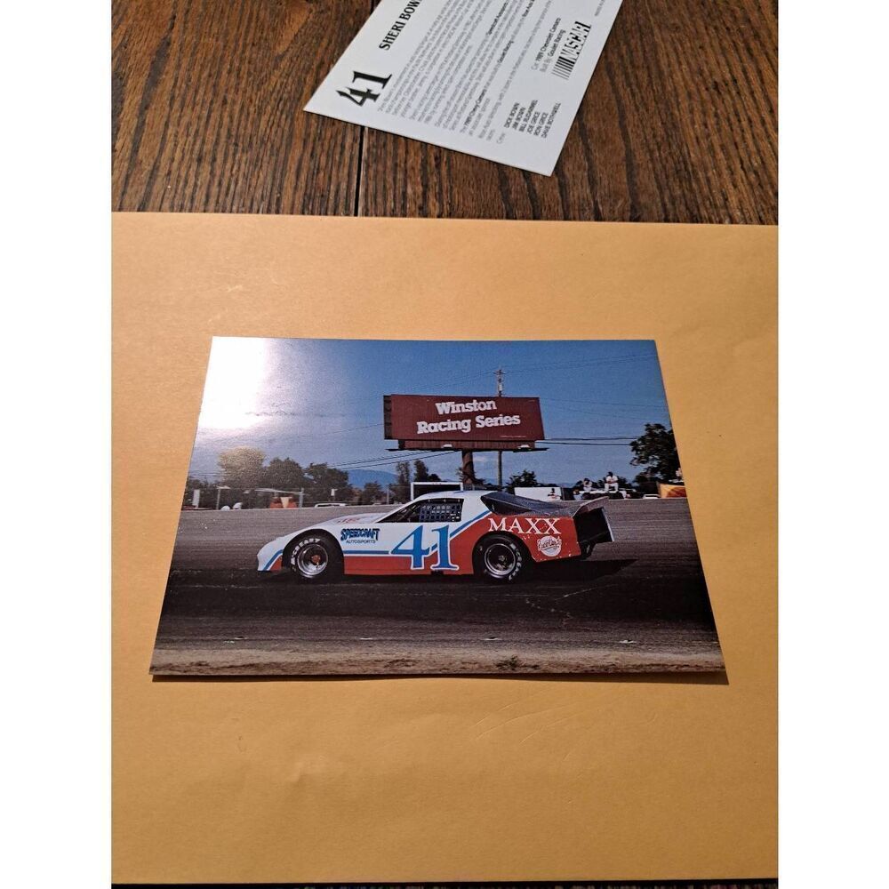 Vintage 1990 NASCAR Sheri Bown Driver Card #41 Speedcraft Auto Max 5x7 Camaro